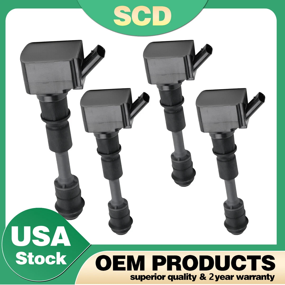 Set of 4 Ignition Coils for Volvo XC40 XC60 XC90 S60 S90 V60 V90 2.0L L4 UF756
