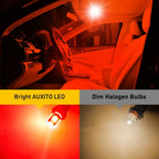Set of 2 AUXITO T10 194 168 192 LED Interior Light Bulbs Red for