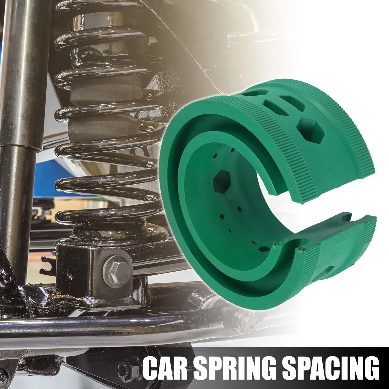 2X Green Coil Spring Rubber Buffer for Ford, Chevy (Universal B+ Type)