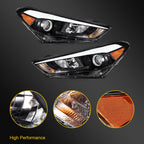Headlamp Pair for Hyundai Tucson (2016–2018) with Bulbs