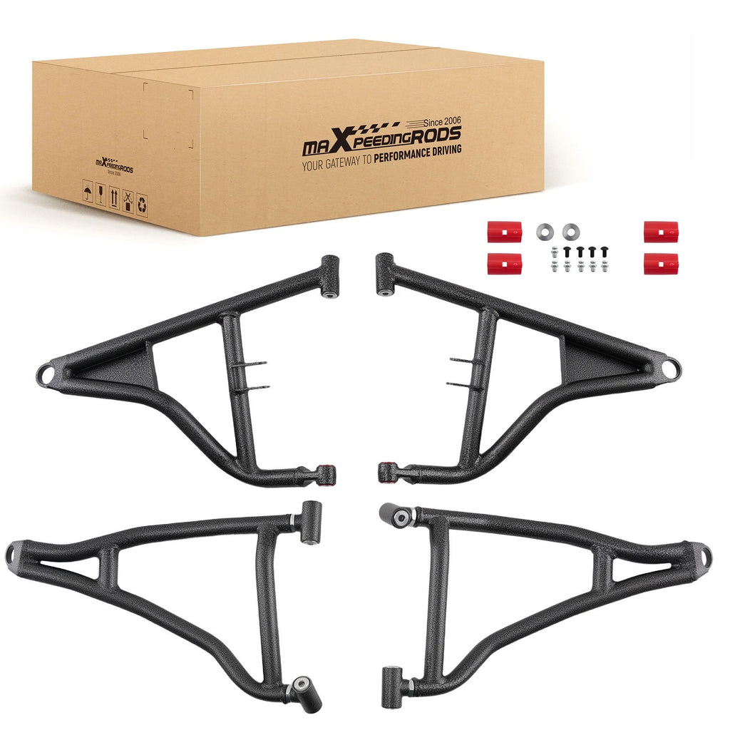 Set of 4 Front Upper Lower Control A Arms for Polaris RZR S 900 RZR 4 900 (2017–2021)