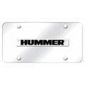 Chrome Name on Chrome License Plate - Officially Licensed for Hummer
