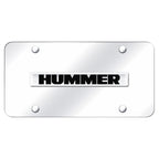 Chrome Name on Chrome License Plate - Officially Licensed for Hummer