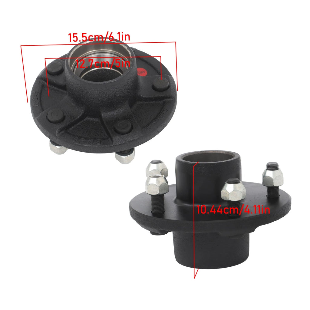Set of 4 Trailer Hub Kits for 5 x 5" Wheels (Fits Various Models)