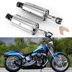 Set of 2 Chrome Rear Suspension Shocks for Harley Softail (1989–1999)