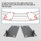 Front Bumper Conversion Brackets for Dodge Ram 1500 (2009–2018)