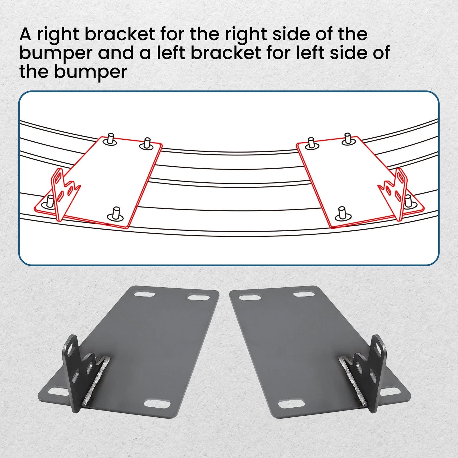 Front Bumper Conversion Brackets for Dodge Ram 1500 (2009–2018)