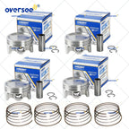 Set of 4 Piston Set STD for Yamaha Waverunner FX Cruiser (6ET-11631-00, 6S5-11631-10)