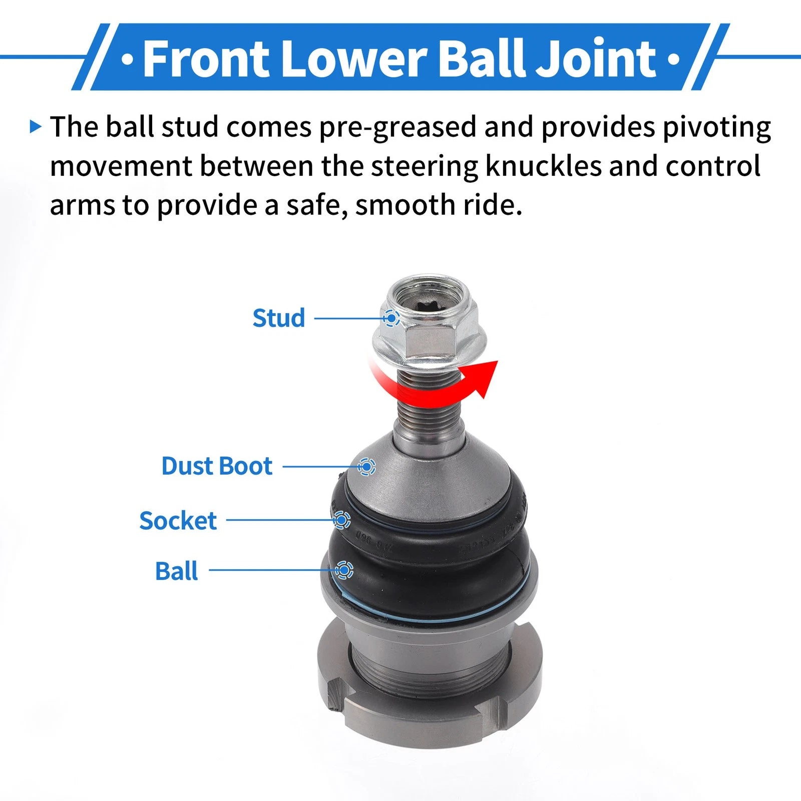 2X Front Lower Ball Joints for Mercedes-Benz GL-Class (2005–2012) No. 1643520127