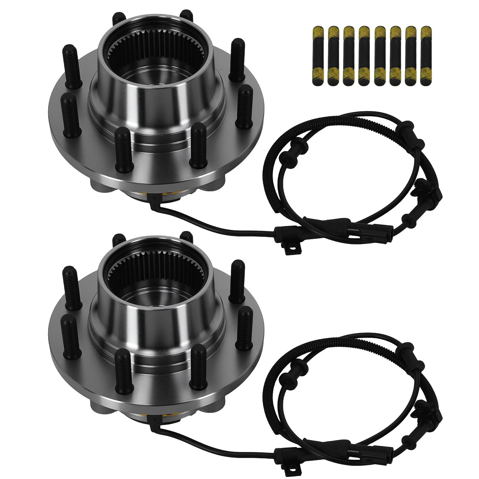 Pair 4WD Front Wheel Hubs for Ford F250-F550 (1999–2004) 515057 BR930421 8 Lug ABS