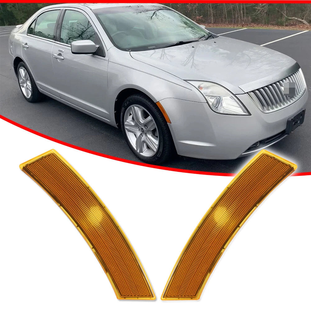 Amber Front Bumper Side Marker Lights for Mercury Milan (2010–2012)