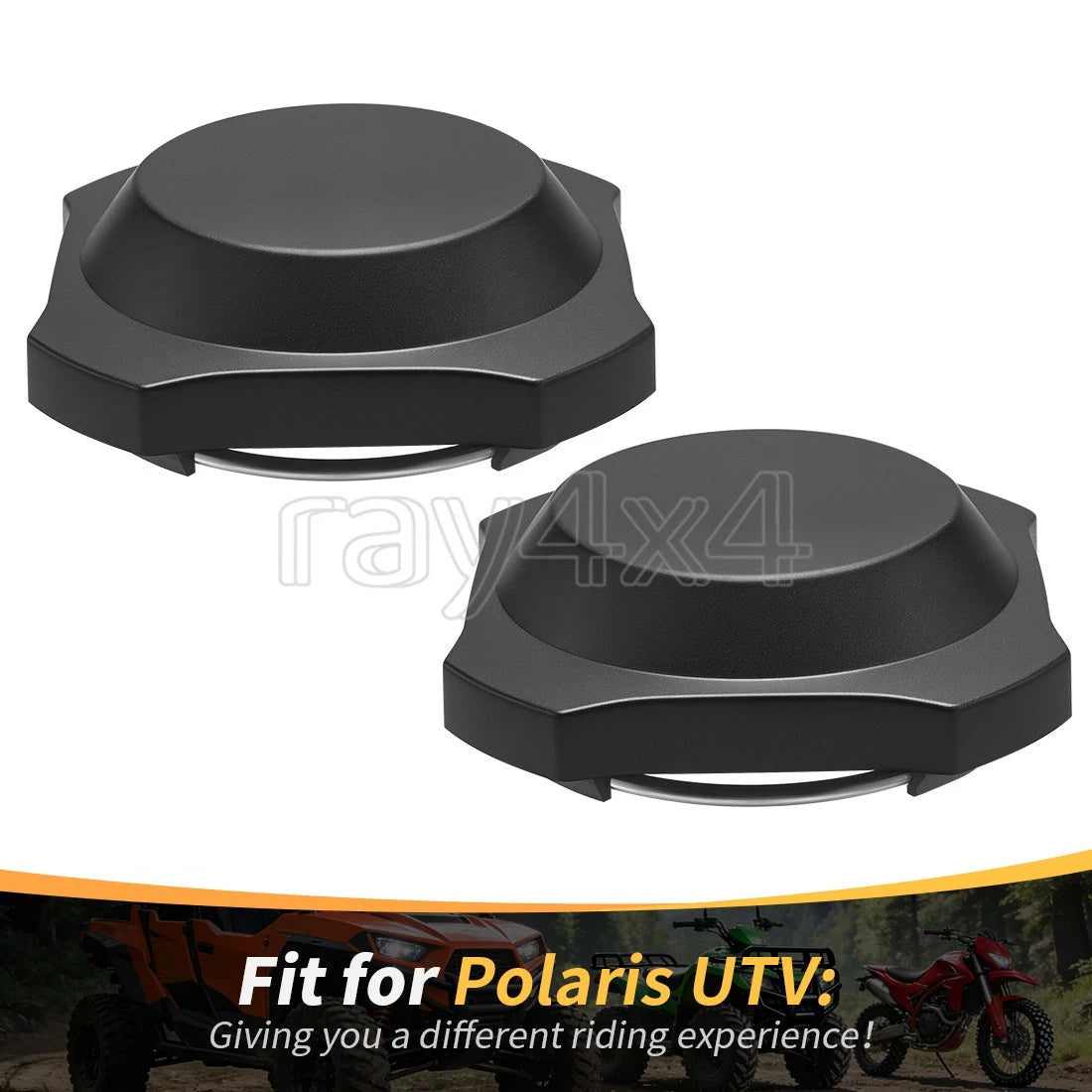 2 Center Hub Wheel Caps for Polaris RZR XP 4 1000 (2024–2025)