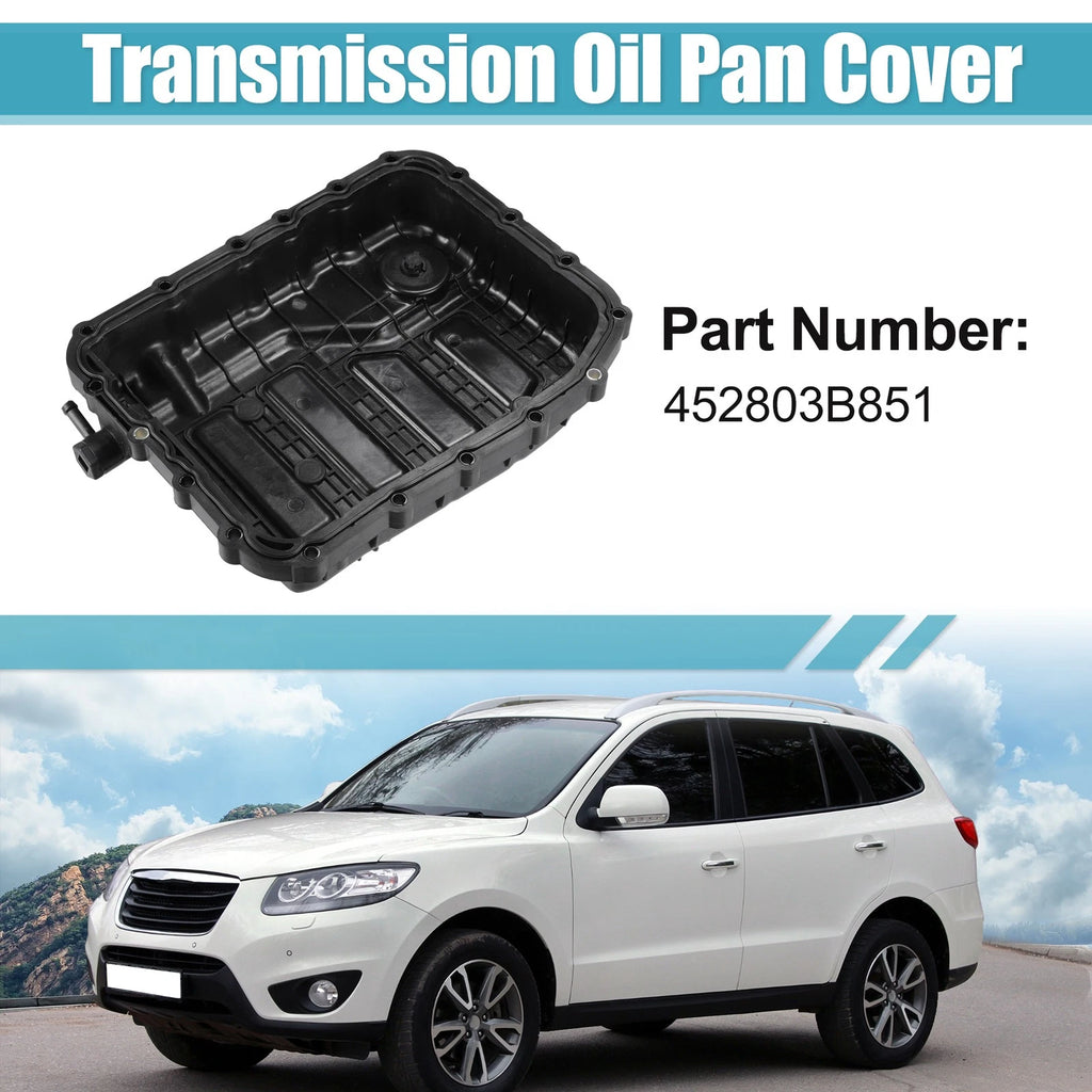 Set of 1 Oil Pan Cover for Hyundai Santa Fe (2013–2018) No. 452803B851 Plastic Black