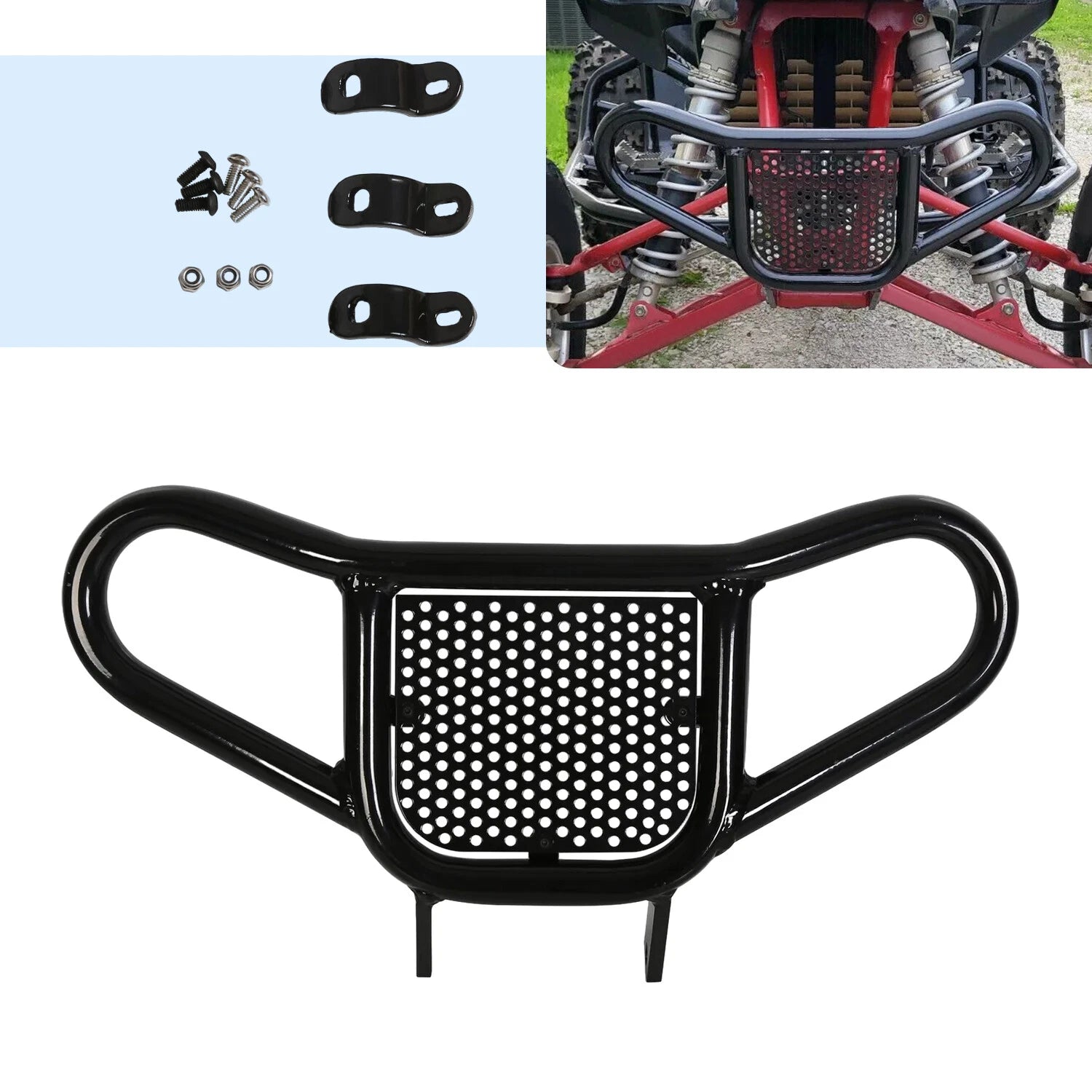 Front Bumper for Honda TRX 400X 400EX 450ER 450R (1999–2014) - Black Aluminum
