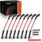 8x Red Spark Plug Wire Set for Chevrolet Express 1500 GMC Sierra 1500 (2003–2021)