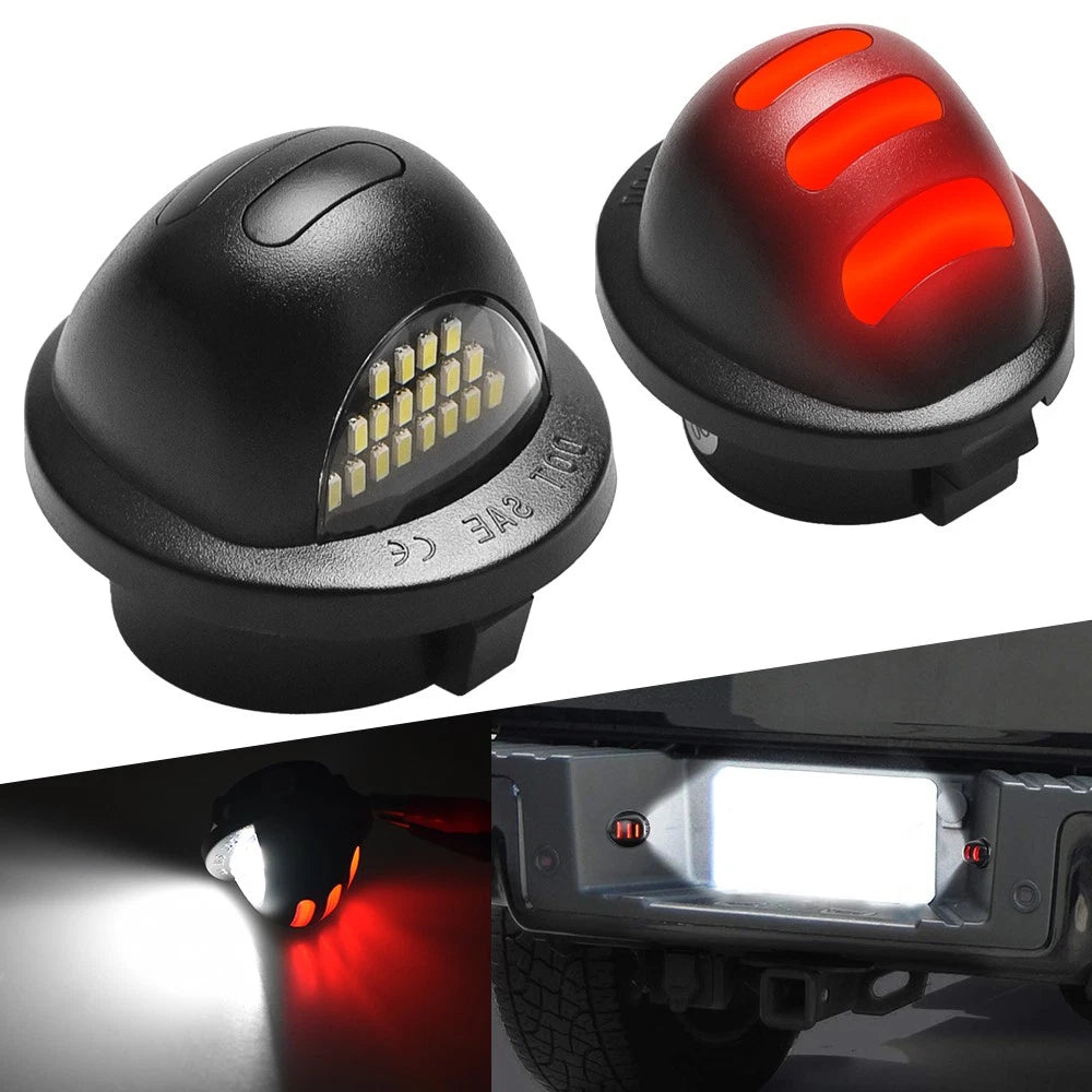 Set of 2 White LED License Plate Lights for Lincoln Excursion (2000–2005)