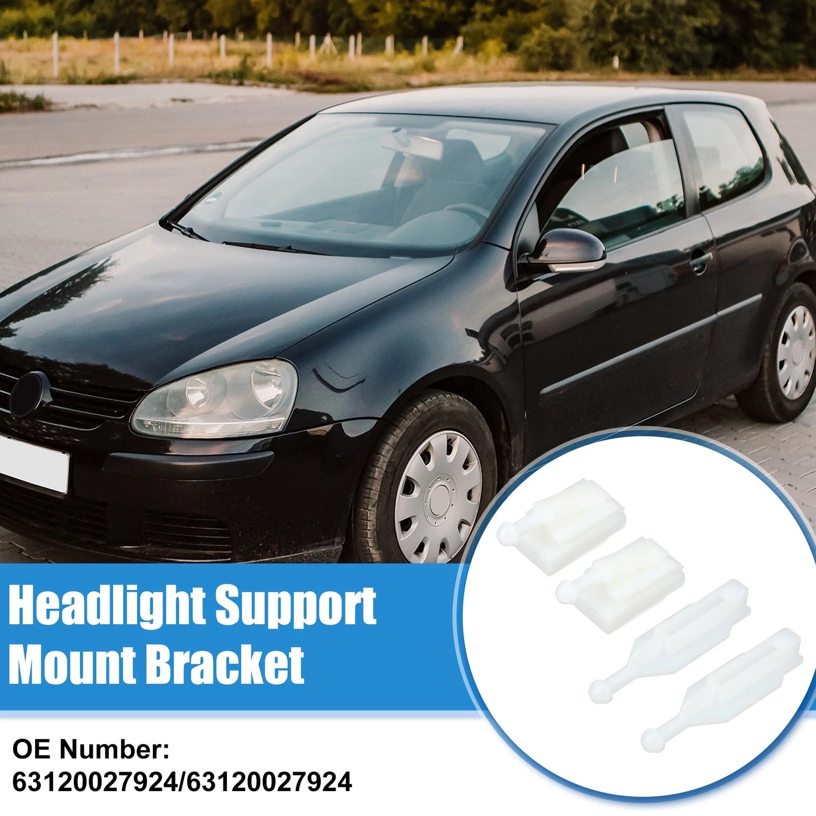 2X Headlight Support Mount Bracket for BMW E39 (1996–2000) No. 63120027924