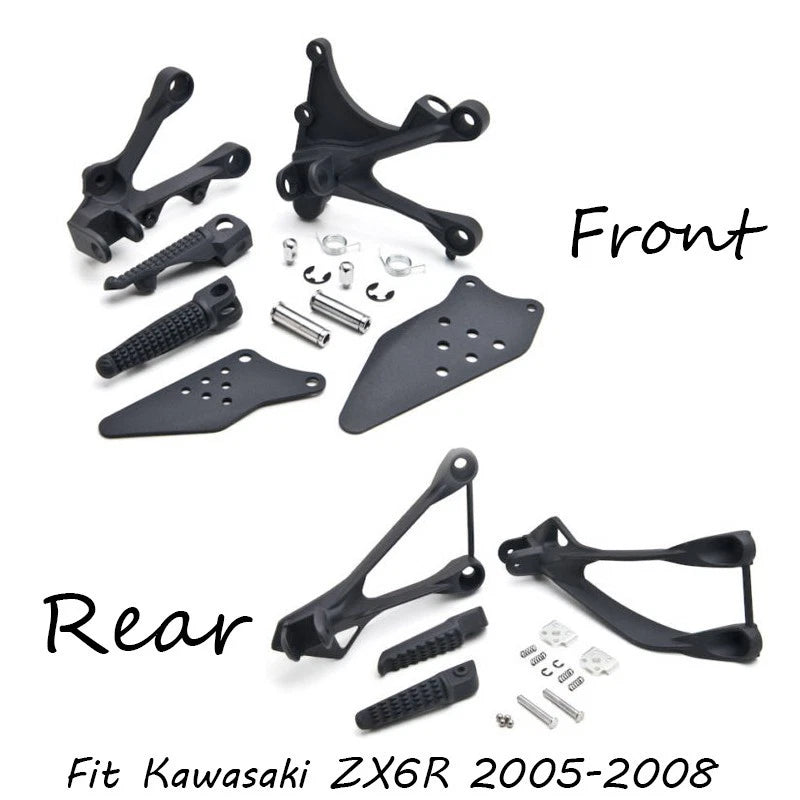 Foot Peg Bracket Set for Kawasaki ZX6R (2005–2008)
