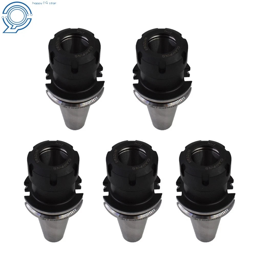 Set of 5 CAT40-ER32 Collet Chucks Balanced to G2.5/25000RPM