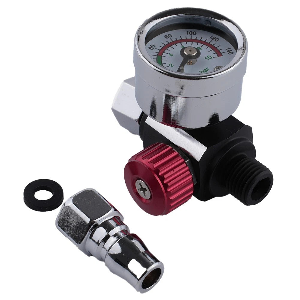 Air Pressure Regulator Tool with Barometer and Nozzle Attachment