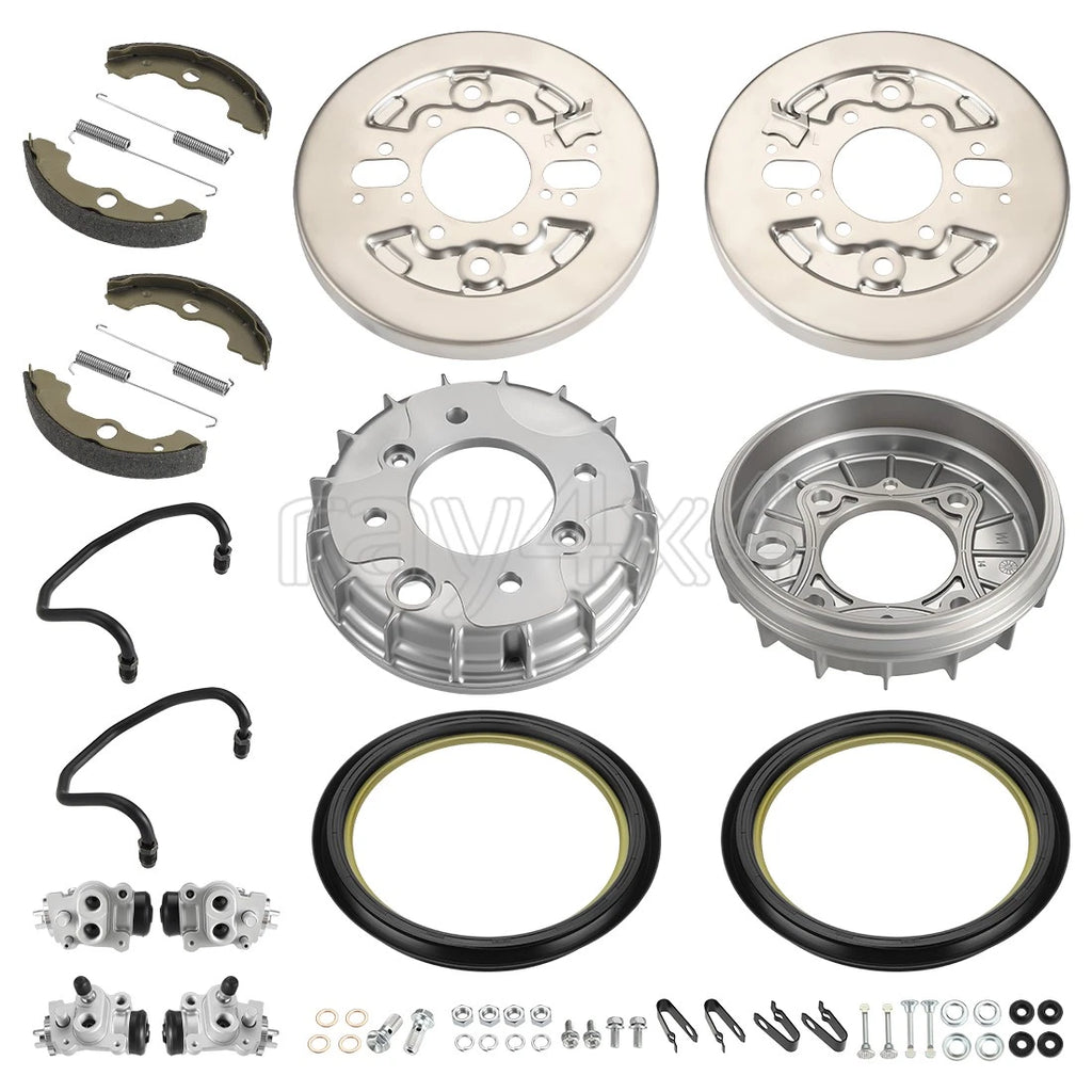 Front Brake Drum Plate Wheel Cylinder Shoes for Honda Foreman TRX450FE (2002–2004)