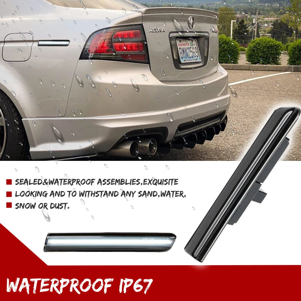 Smoked White Rear Corner Side Marker Lights for Acura TL (2004–2008)