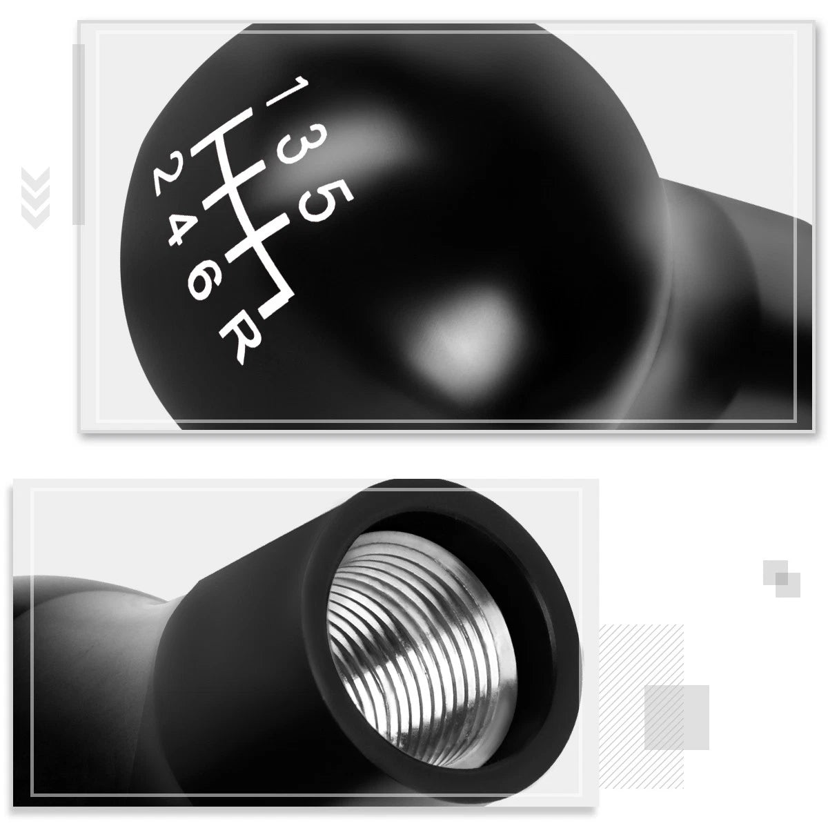 J2 Spherical Teardrop Aluminum 6-Speed Manual Shift Knob for Universal (2000–2023)