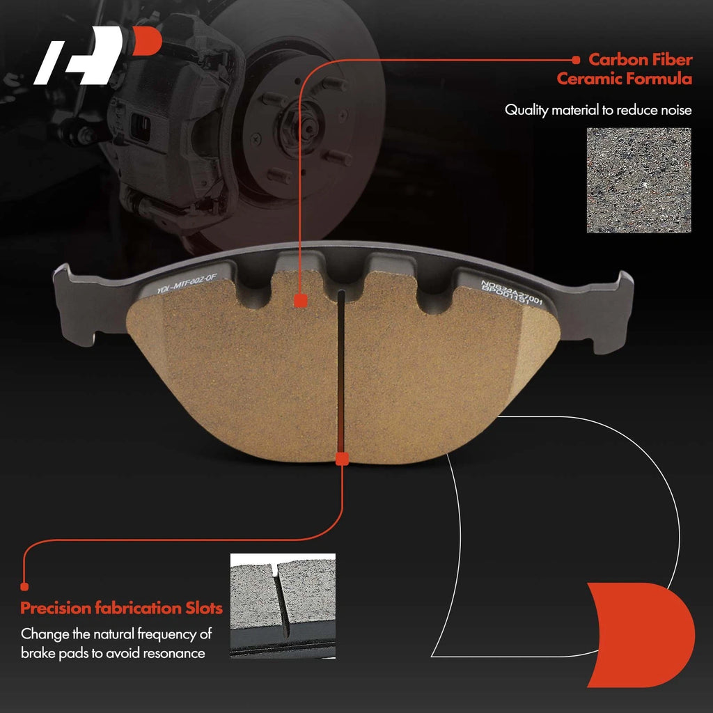 Set of 4 Front Ceramic Brake Pads for BMW M5 M6 (2006–2010)