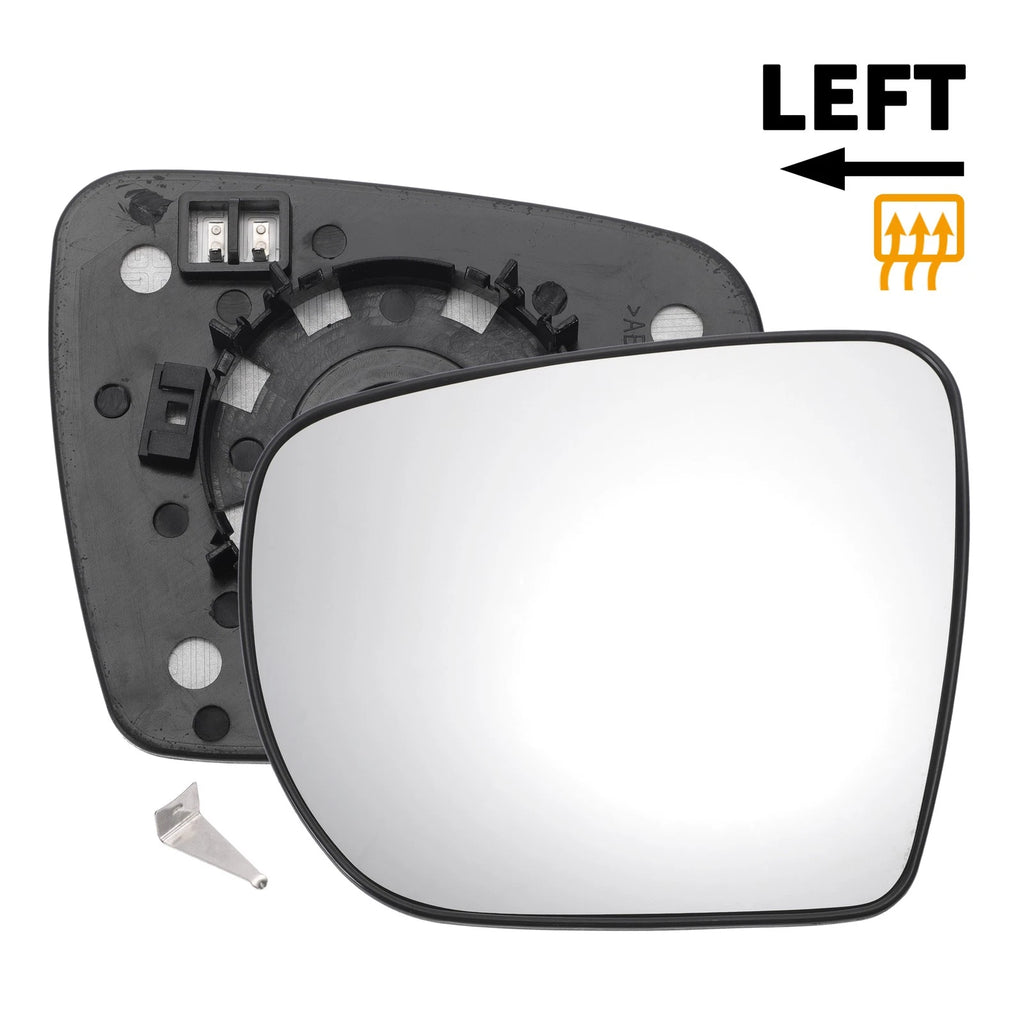 Left Side Heated White Mirror Glass for Hyundai IX35 (2010–2018)