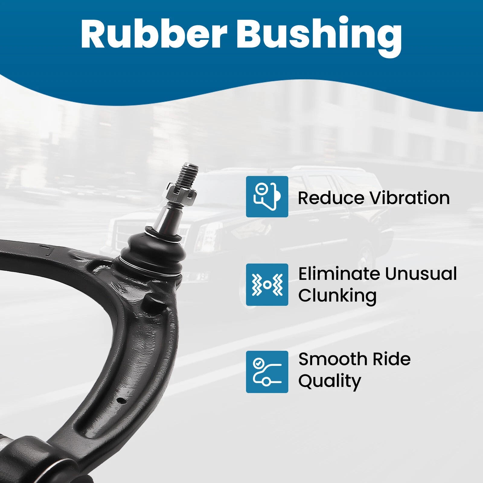 Front Upper Lower Control Arms for Chevy Silverado 1500 GMC Sierra 1500 (2007–2013)