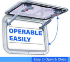 Porthole Window Skylights 20.5x15.4 in Anodized Aluminum for Boat/Yacht/RV