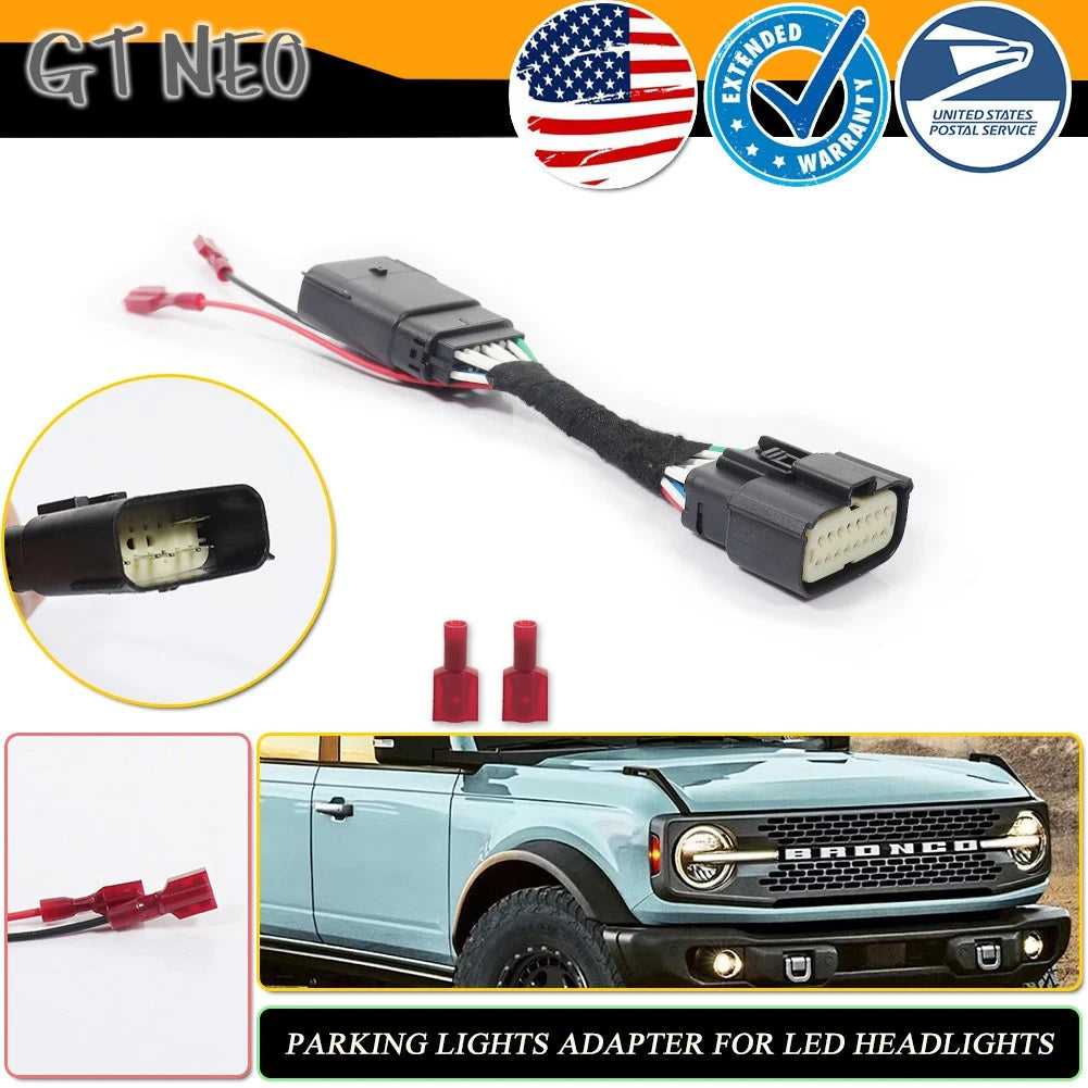Halogen Headlights for Ford Bronco (2021–2023) with Parking Lights & Adapter