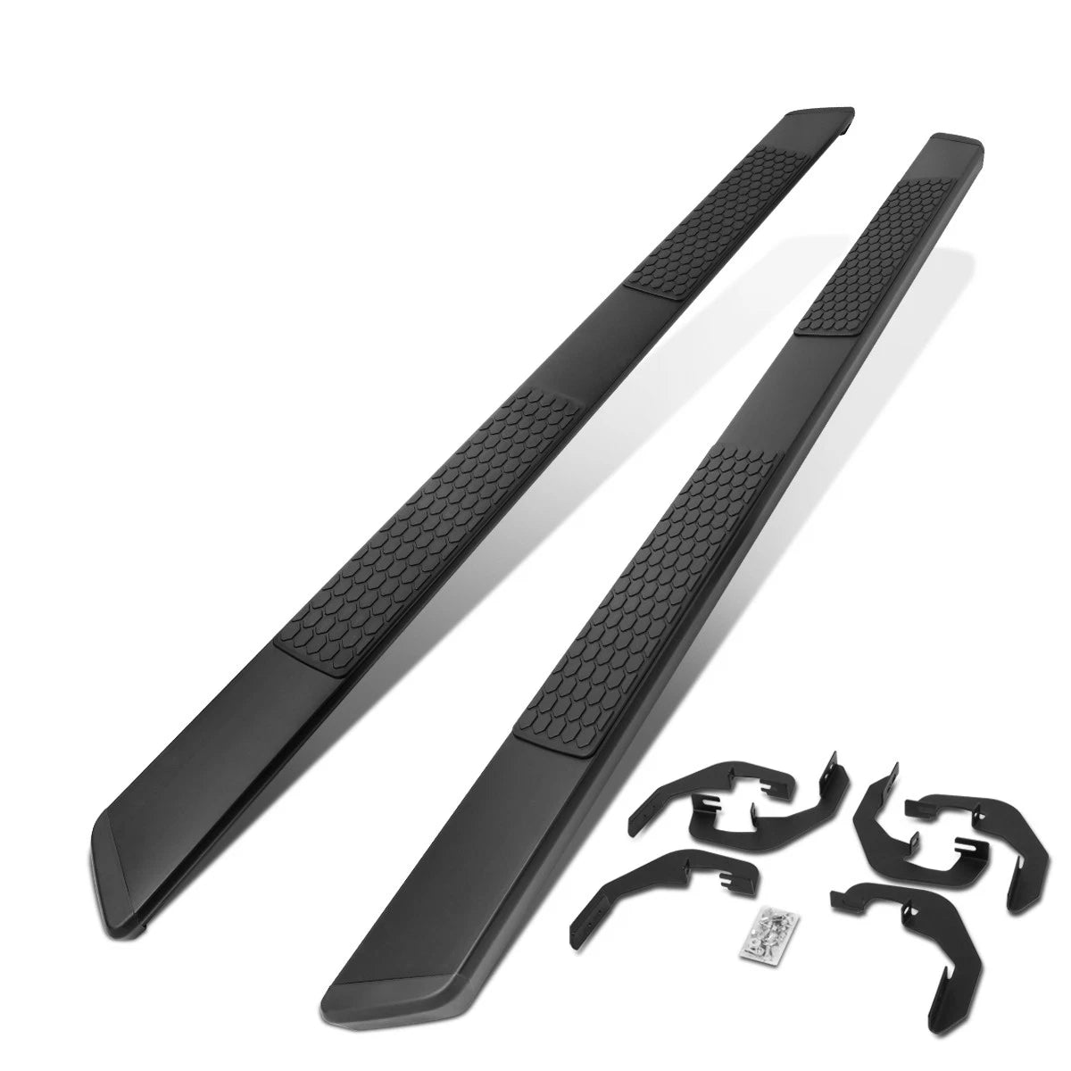 Set of 2 Black Coated Step Bar Running Boards for Silverado Sierra (2007–2019)