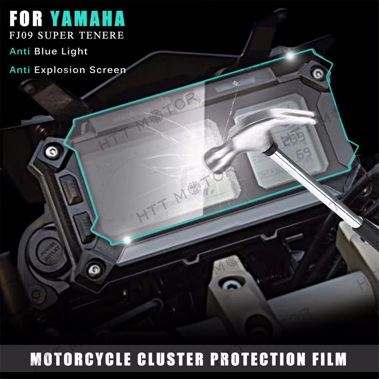 Cluster Scratch Protection Film Screen Protector for Yamaha FJ09 (2015–2020)