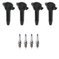 Set of 4 NGK Ignition Coils & Platinum Spark Plugs for Avenger Compass (2008–2019)