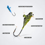 30pcs Ice Fishing Jigs Hard Bait Set for Bass Crappie Salmon Trout