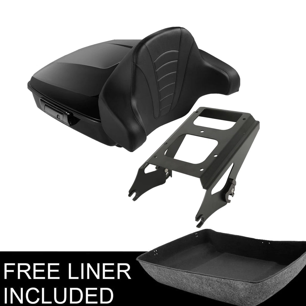 Black Chopped Trunk Pad for Harley Touring Road Glide (2009–2013)