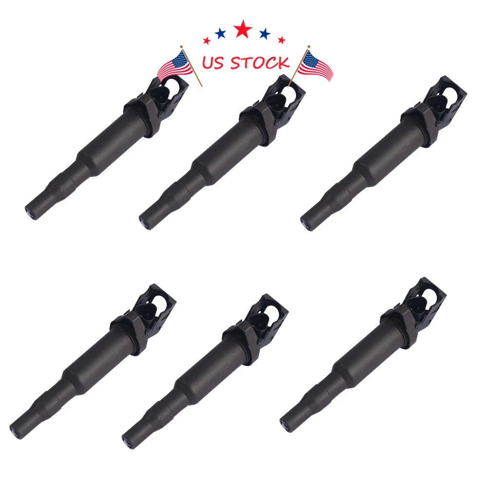 Set of 6 Ignition Coils for BMW E46 E85 E90 E53 E60 E70 (1998–2013)