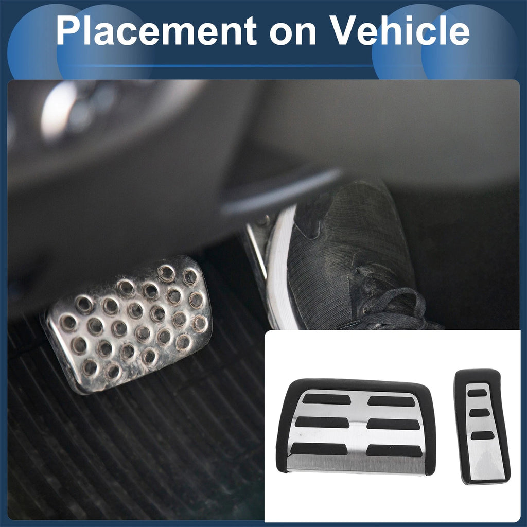 Set of 1 Automatic Footrest Pedals Cover for Audi A6 (2005–2011) Silver Tone