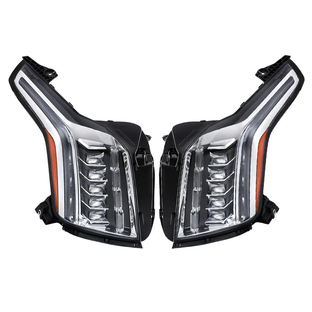Pair of LED Headlights Assembly for Cadillac Escalade (2015â2020) Chrome