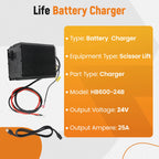 24V Battery Charger for Genie, Skyjack, JLG Scissor Lifts (2010–2023)