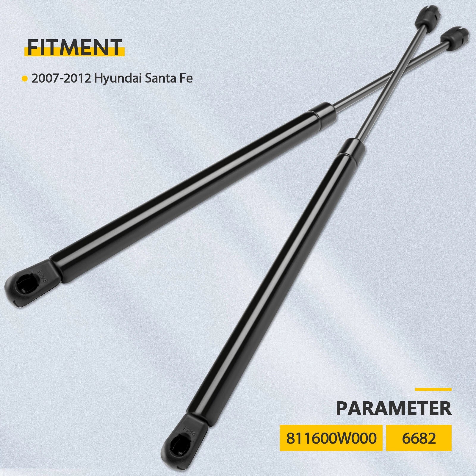 2X Front Hood Lift Supports for Hyundai Santa Fe (2007–2012)