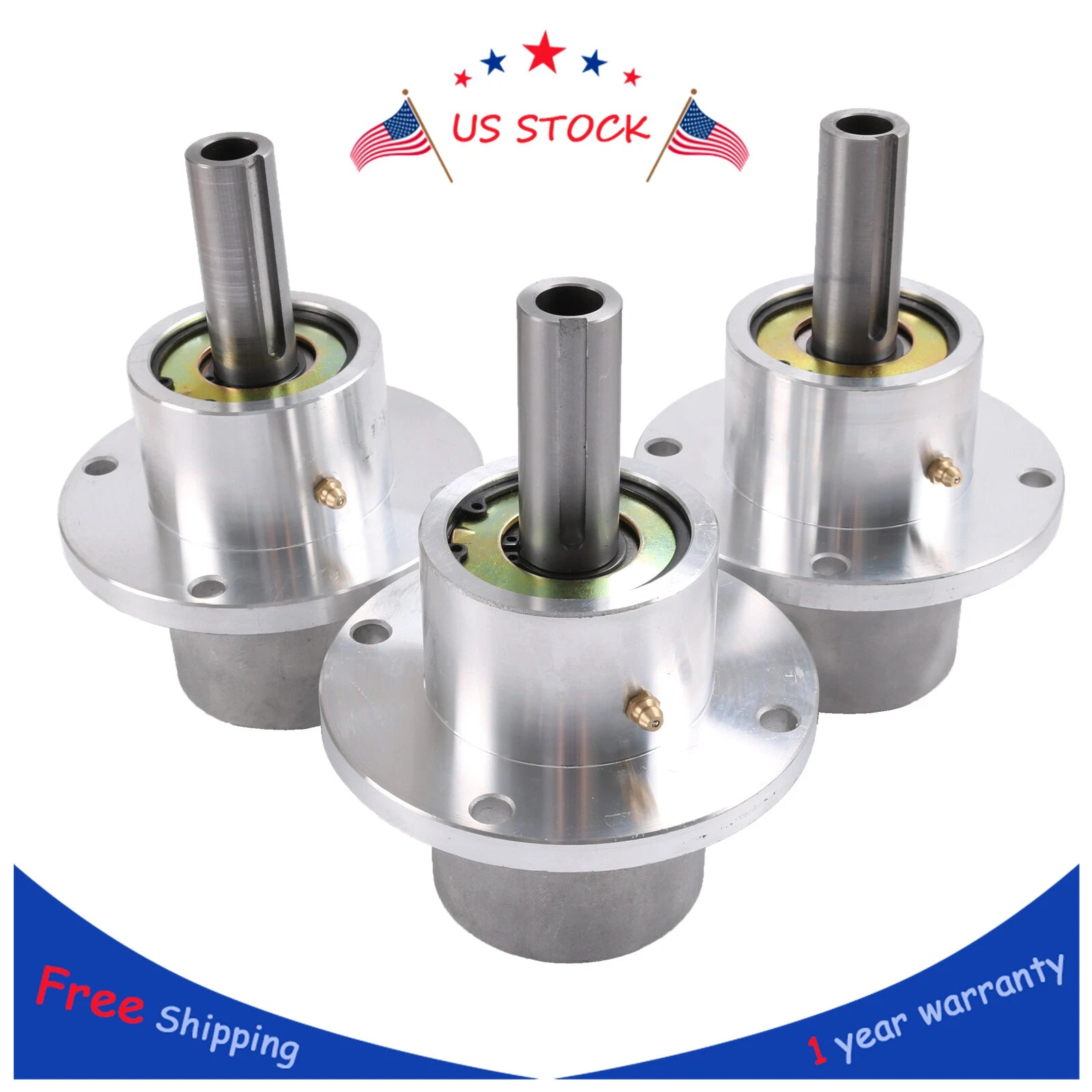 Set of 3 Spindle Assemblies for Ferris 48" 52" 61" Decks