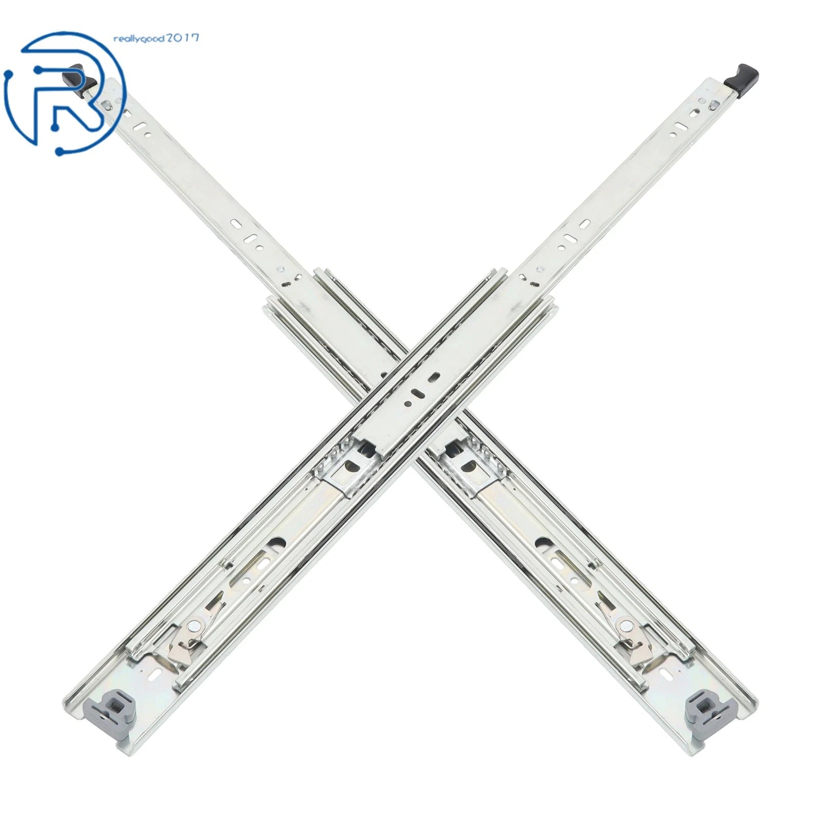 Set of 2 Heavy Duty Drawer Slides for Universal Use (18 Inch)