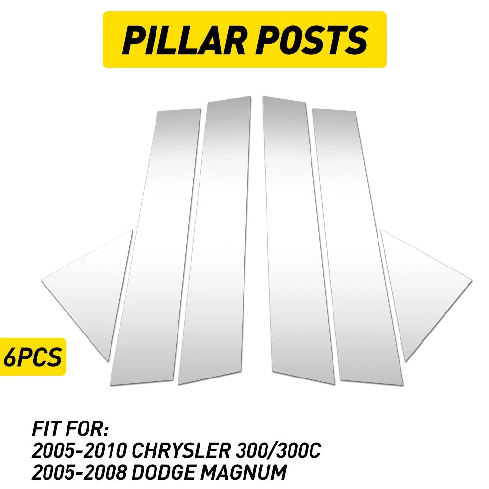 Chrome Pillar Post Door Trim for Chrysler 300/300C (2005–2010)