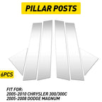 Chrome Pillar Post Door Trim for Chrysler 300/300C (2005–2010)