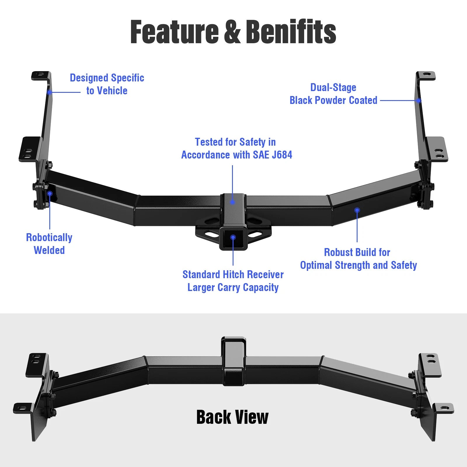 Class 3 Towing Hitch Receiver for Nissan Titan (2004-2015)