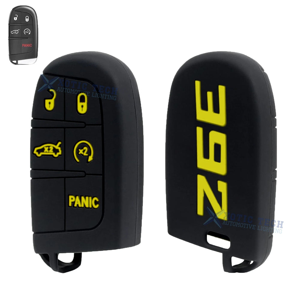 Silicone Remote Key Fob Shell Cover for Jeep Dodge Chrysler (2014–2025)