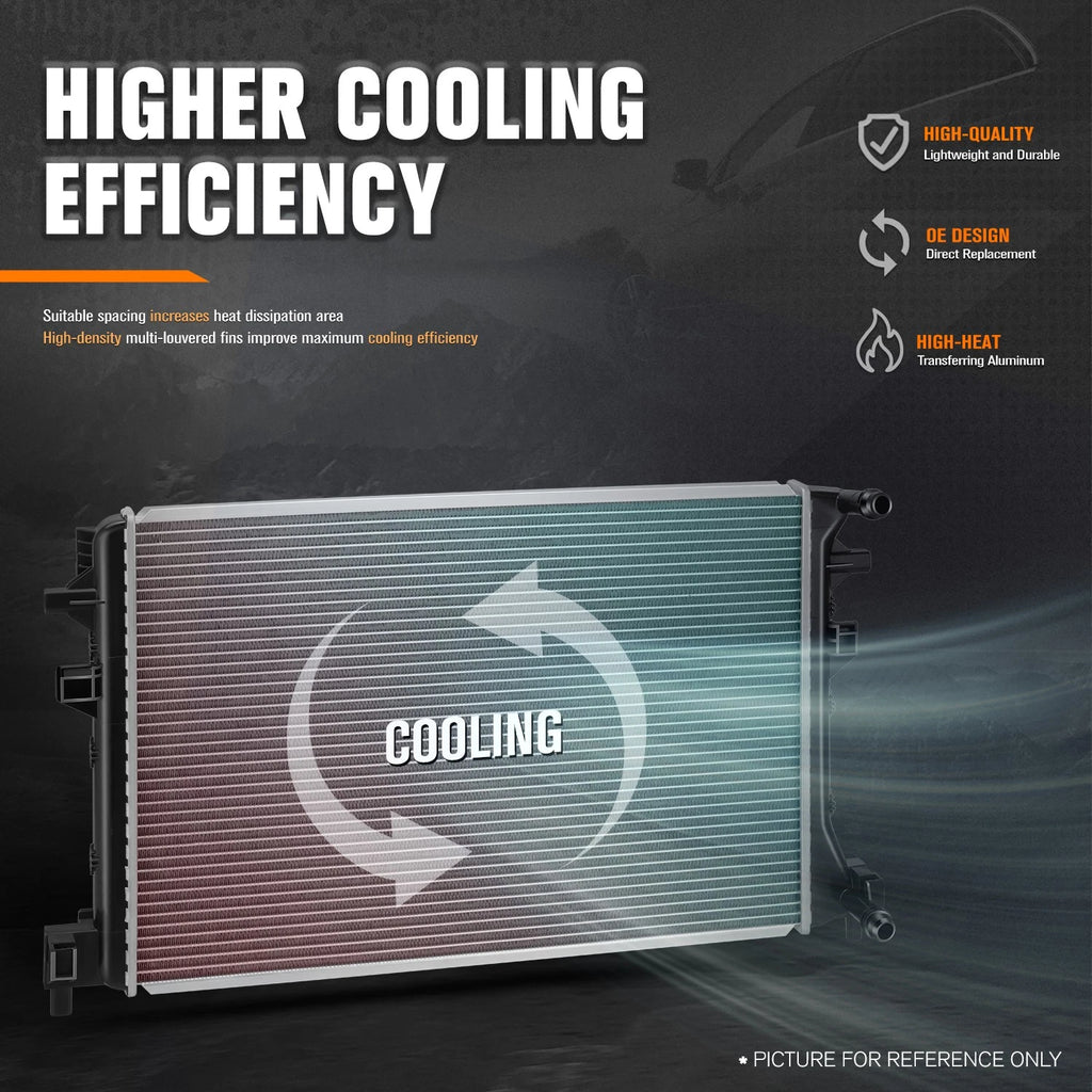 Cooling Radiator DPI-13617 for VW E-Golf Jetta 1.4T (2015–2020)
