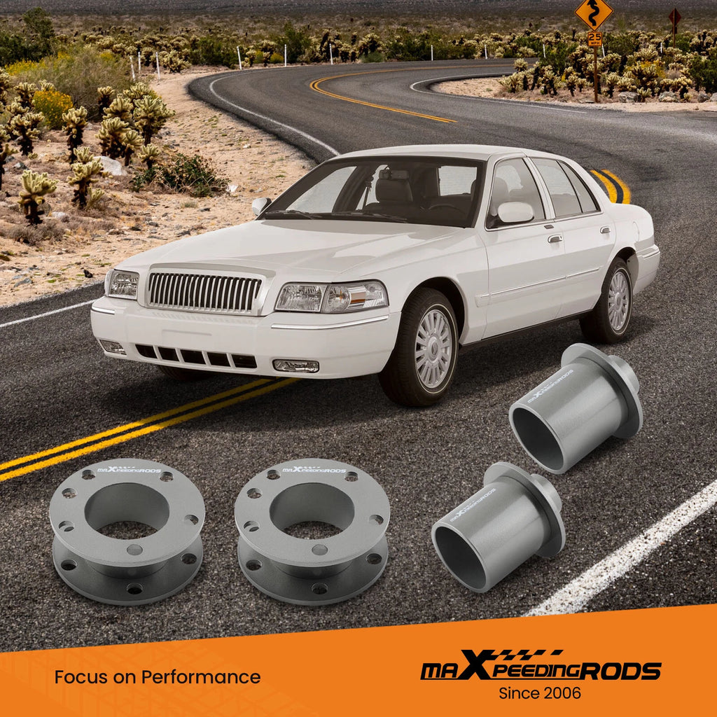 3in Lift Kit Front Rear for Lincoln Town Car (2003–2011) Strut Lift Spacers